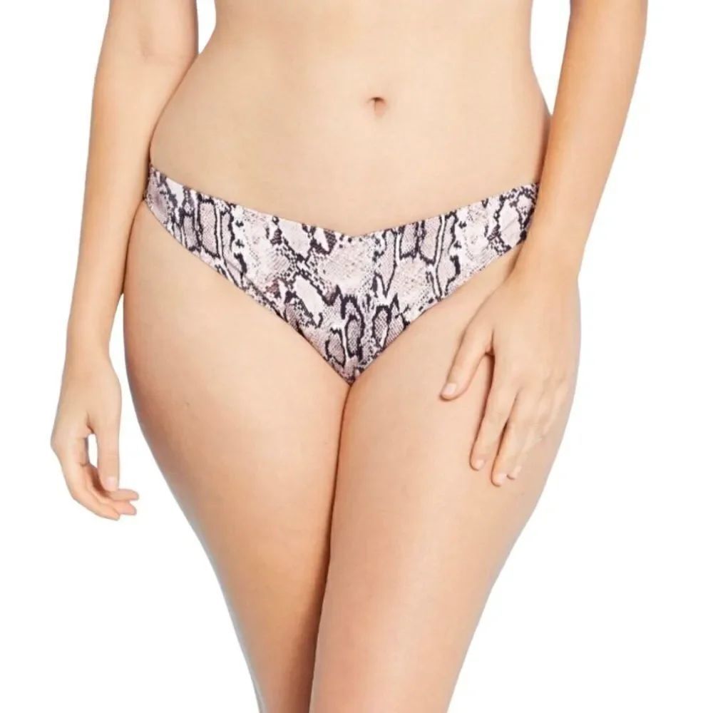Shade & Shore Bikini Bottoms swim suit bathing suit, snake print Large NEW